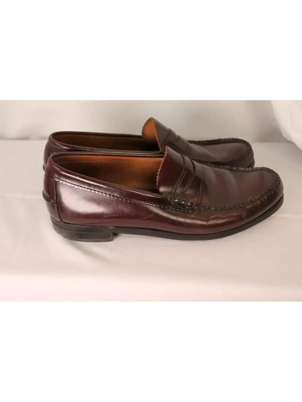 DEXTER Leather Burgundy-Brown Loafers Dress Shoes MADE IN USA Men's 10 D